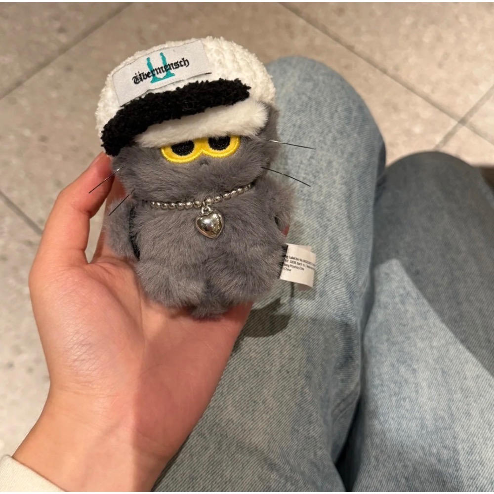 愛心項鍊+針織蘑菇帽