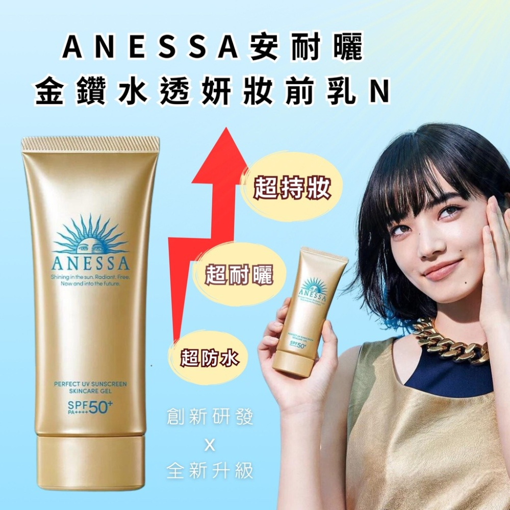 【SHISEIDO】日本🇯🇵 資生堂 安耐曬 金鑽水透妍妝前乳N 90g 妝前乳-細節圖5