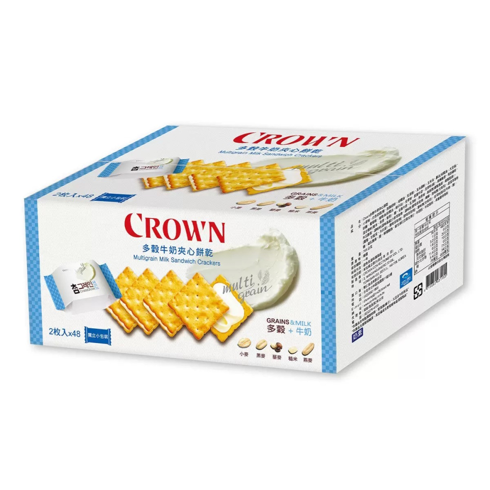 【Crown】韓國🇰🇷 Crown 多穀牛奶夾心餅乾 Costco 好市多 代購 拆售-細節圖2