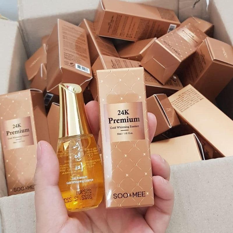 【SOO & MEE】韓國🇰🇷 祕帖 24K金箔高導精華 黃金安瓶 30ml-細節圖6