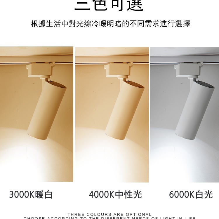 LED軌道燈 COB聚光灯裝潢場 設計師指定 投射燈玻璃櫥窗投射 LED咖啡廳服飾店精品店賣場專用-細節圖2