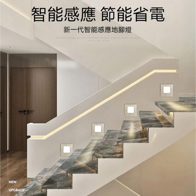 【台灣現貨】LED燈嵌入式可調感應LED燈LED地腳燈 LED保安燈人體感應智能走道樓梯燈💞設計師專用💞LED-細節圖2