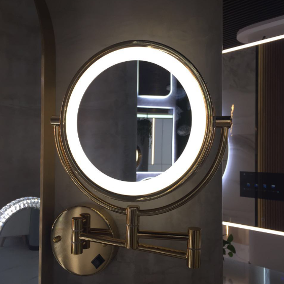 【台灣現貨】🇹🇼LED摺疊帶燈LED化妝鏡設計師指定3倍放大化妝鏡 雙面化妝鏡 LED3倍雙面鏡 360度旋轉摺疊鏡-細節圖2