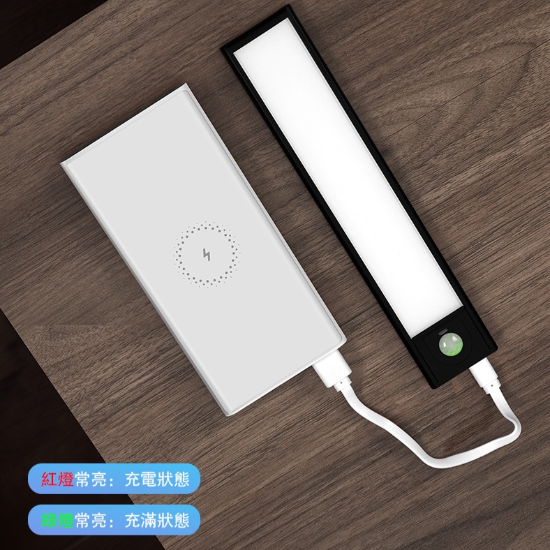 【台灣現貨】🔥超薄DIY人體感應LED燈充電式LED磁吸感應LED燈超薄感應LED櫥櫃燈超薄書桌磁吸LED燈-細節圖3