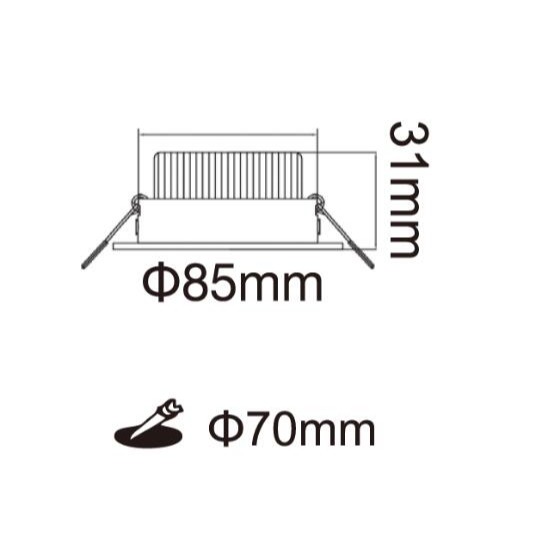 舞光LED 微笑崁燈 7公分5W 9公分8W 黑色崁燈 LED崁燈 投射燈-細節圖4