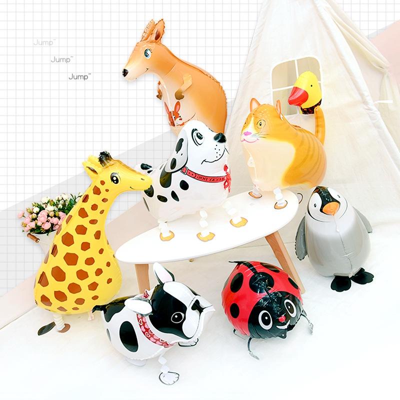 【門市現貨】走路氣球 散步氣球 站立氣球 生日佈置 派對慶生 生日氣球 公園 動物園 寵物 派對小物 氣球 鋁箔氣球-細節圖4