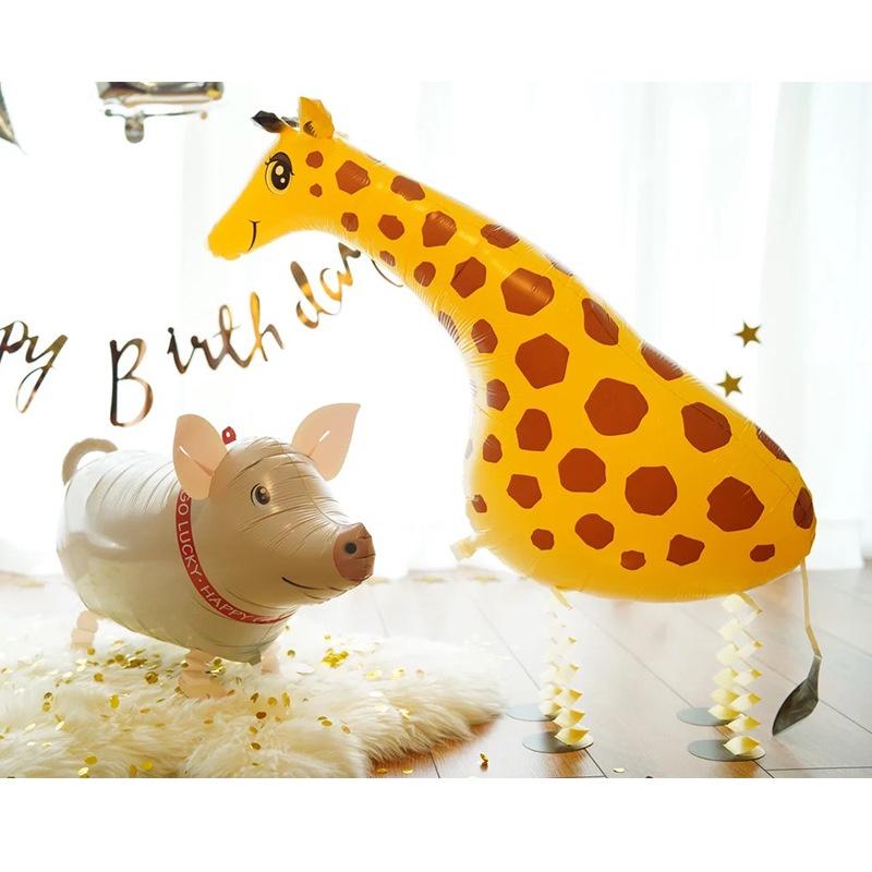 【門市現貨】走路氣球 散步氣球 站立氣球 生日佈置 派對慶生 生日氣球 公園 動物園 寵物 派對小物 氣球 鋁箔氣球-細節圖6