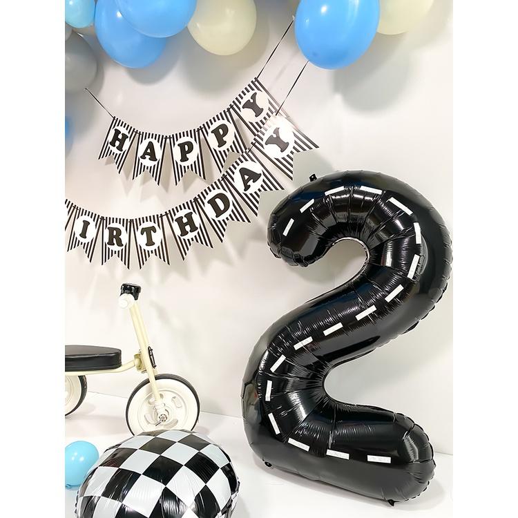 ☆現貨☆ 40吋黑色條紋數字氣球_周年慶_數字氣球_派對佈置_店家開幕_生日氣球_拍攝道具_鋁箔氣球_周歲_紀念日16吋-細節圖5