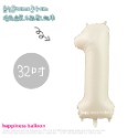 ☆現貨☆ 40吋奶白數字氣球_周年慶_數字氣球_派對佈置_店家開幕_生日氣球_拍攝道具_鋁箔氣球_周歲_紀念日 32吋-規格圖8