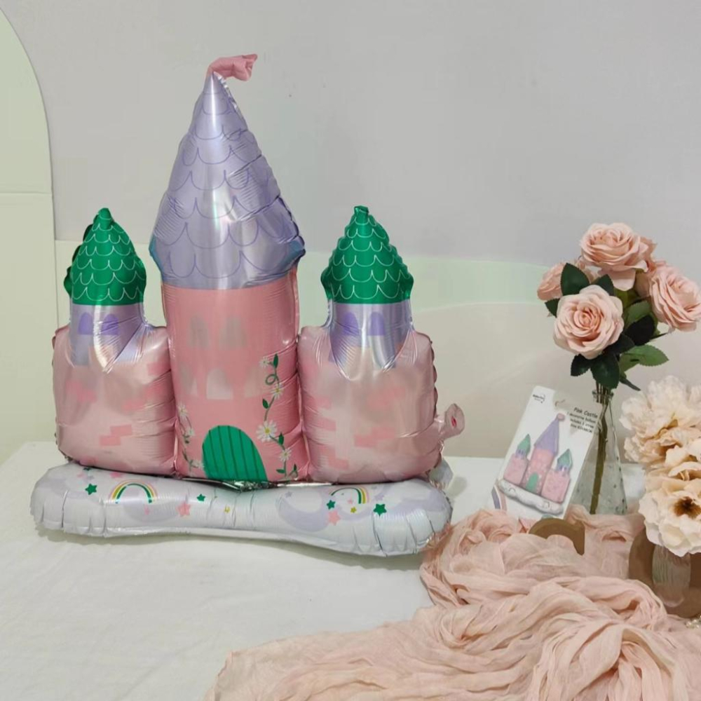 【門市現貨】城堡氣球 公主 生日慶生 生日派對 周歲 壽星 生日佈置 氣球生日蛋糕 滿月 空飄氣球 抓周 滿月 迪士尼-細節圖2