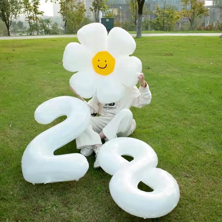 ☆現貨☆ 40吋白色數字網美氣球_周年慶_數字氣球_派對佈置_店家開幕_生日氣球_拍攝道具_鋁箔氣球_周歲_紀念日-細節圖8