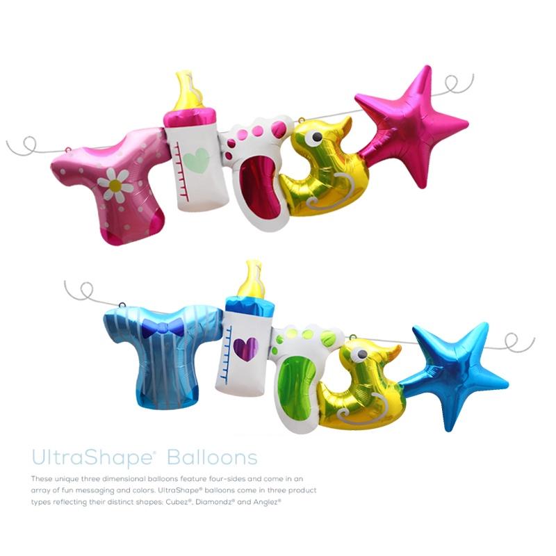 生日氣球拉旗_周歲氣球拉旗 連體拉拉球 鋁箔氣球 生日派對氣球 生日蛋糕 空飄球 拍照道具 奶瓶 生日蛋糕-細節圖2