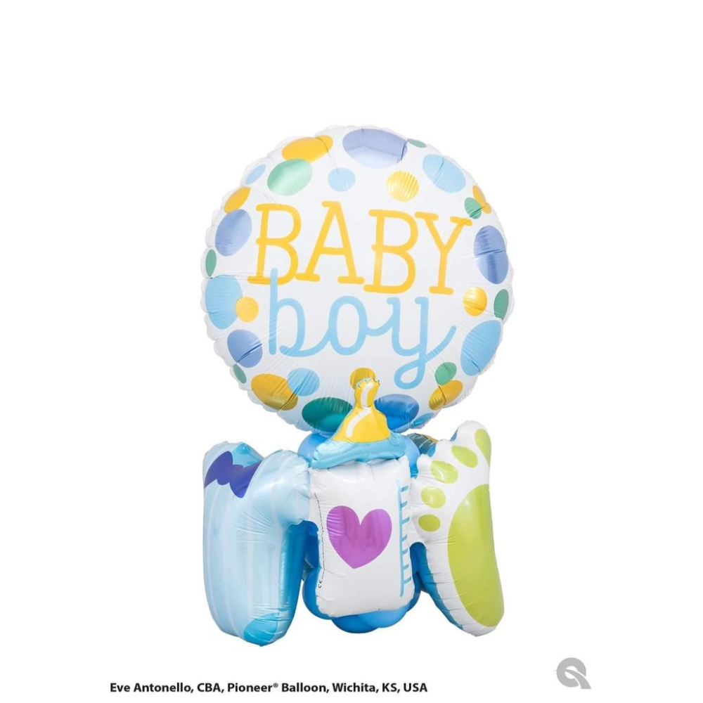 生日氣球拉旗_周歲氣球拉旗 連體拉拉球 鋁箔氣球 生日派對氣球 生日蛋糕 空飄球 拍照道具 奶瓶 生日蛋糕-細節圖7