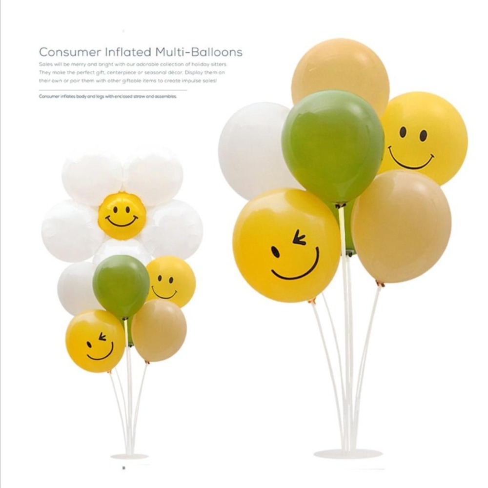 ☆全館免運☆ 雞蛋花裝飾氣球_幸福星辰婚禮氣球佈置 鋁箔氣球 生日派對氣球 生日蛋糕 空飄球 拍照道具 微笑花朵 雛菊-細節圖3