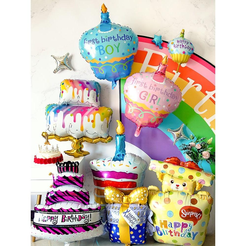 ★新款★生日蛋糕氣球系列 幸福星辰婚禮氣球 生日慶生 生日派對 周歲 壽星 生日佈置 氣球生日蛋糕 鋁箔氣球-細節圖3
