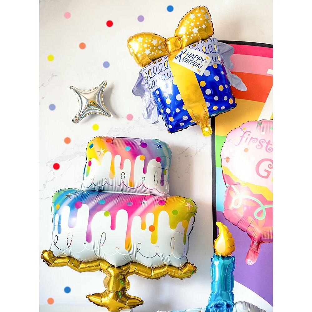★新款★生日蛋糕氣球系列 幸福星辰婚禮氣球 生日慶生 生日派對 周歲 壽星 生日佈置 氣球生日蛋糕 鋁箔氣球-細節圖5