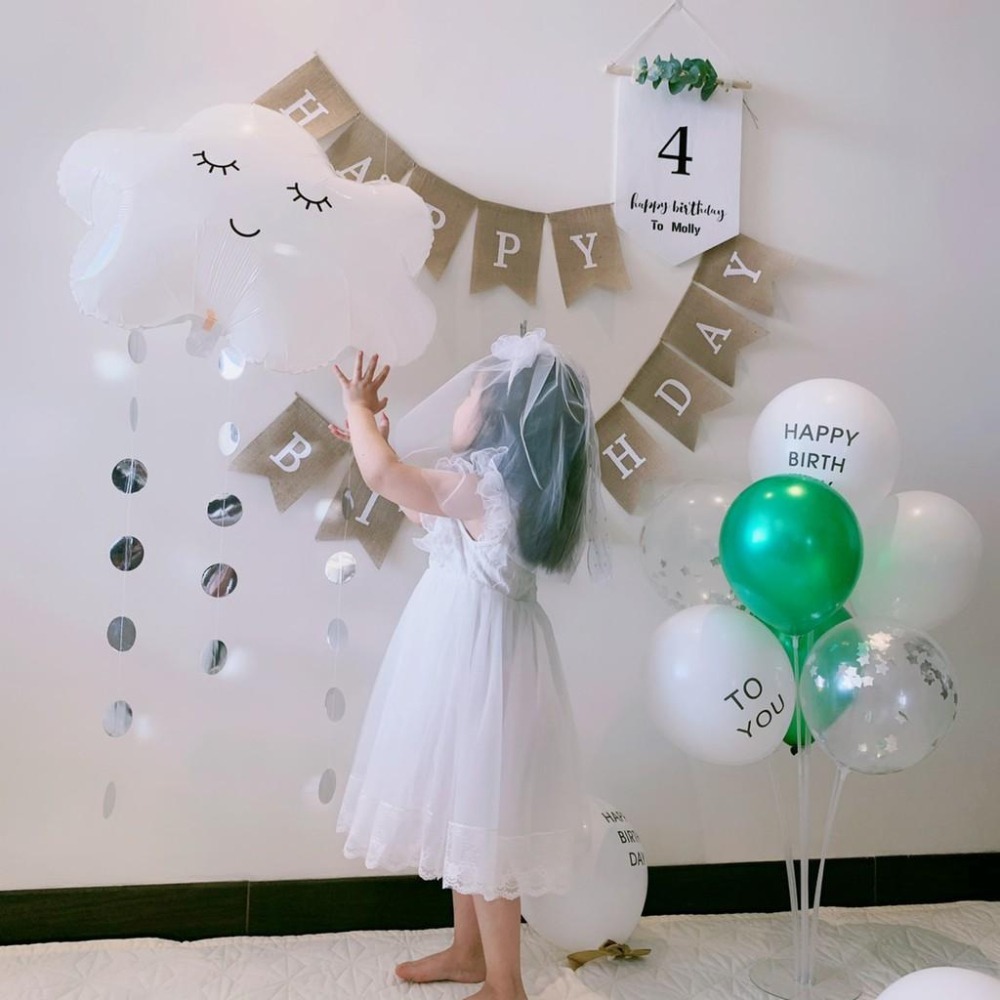 ☆全館免運☆ *~彩虹雲朵氣球~* 幸福星辰婚禮佈置 鋁箔氣球 生日派對 生日慶生 氣球生日 拍攝道具 熱氣球 白雲-細節圖4