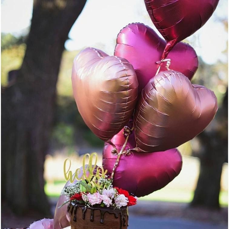 ★現貨★ 18吋霧面金屬色愛心鋁箔氣球_五角星氣球兒童周歲生日 派對佈置 結婚裝飾 生日氣球 派對佈置-細節圖2