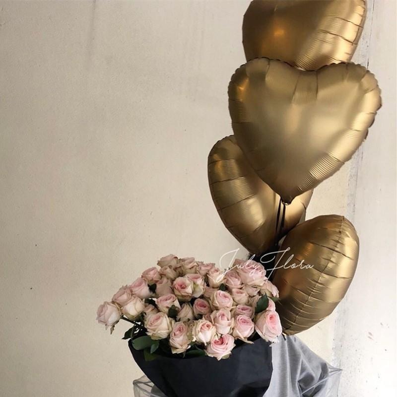 ★現貨★ 18吋霧面金屬色愛心鋁箔氣球_五角星氣球兒童周歲生日 派對佈置 結婚裝飾 生日氣球 派對佈置-細節圖3