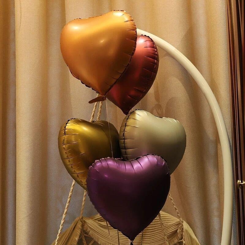★現貨★ 18吋霧面金屬色愛心鋁箔氣球_五角星氣球兒童周歲生日 派對佈置 結婚裝飾 生日氣球 派對佈置-細節圖4