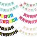 ☆門市現貨☆ 生日派對三角拉旗＂加厚＂款式_燙金拉旗_生日佈置_周歲慶生_生日掛旗_北歐風_魚尾旗_紙扇花櫥窗布置-規格圖9