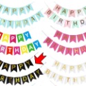 ☆門市現貨☆ 生日派對三角拉旗＂加厚＂款式_燙金拉旗_生日佈置_周歲慶生_生日掛旗_北歐風_魚尾旗_紙扇花櫥窗布置-規格圖9
