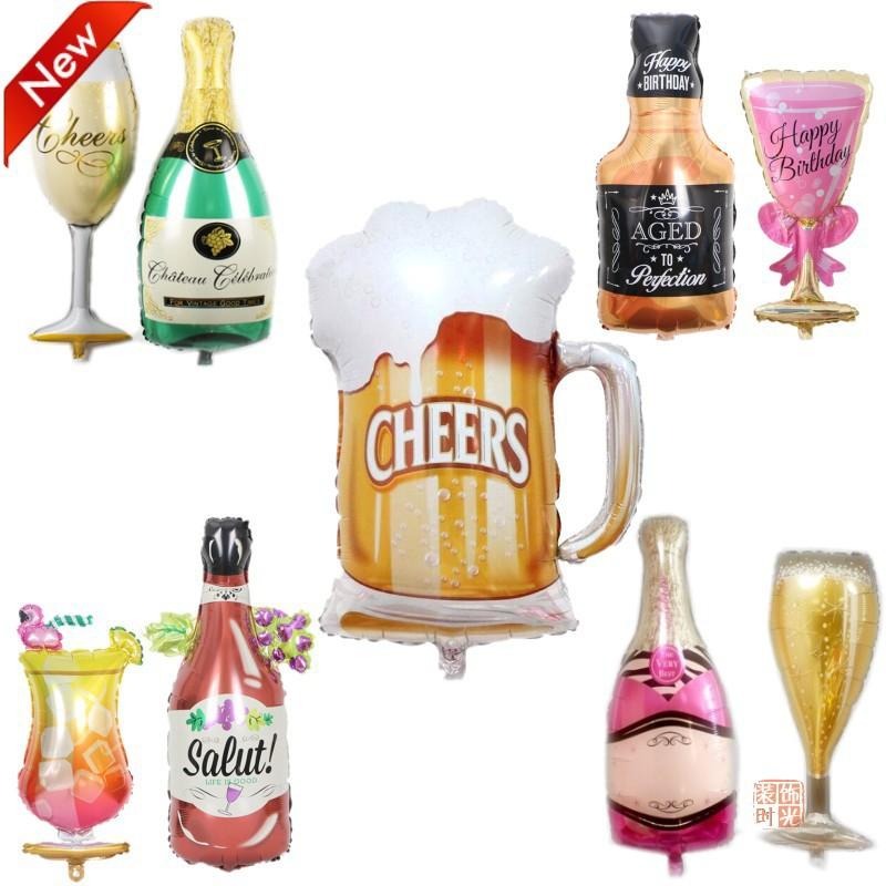 ☆全館免運☆ 派對香檳氣球系列_幸福星辰婚禮氣球_生日氣球_派對道具_威士忌_高腳杯_開幕酒會-細節圖3