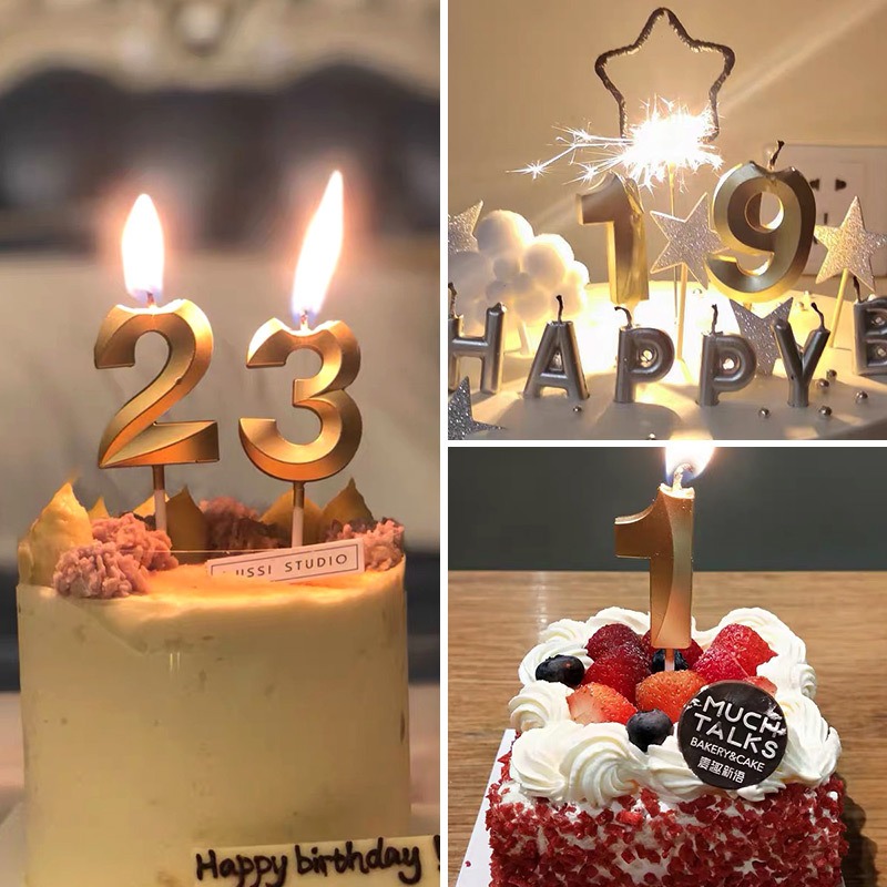 現貨【 生日數字蠟燭 】金色蠟燭生日蛋糕 生日蠟燭 蛋糕裝飾 烘培蠟燭 金屬蠟燭 慶生 生日派對 問號蠟燭-細節圖2