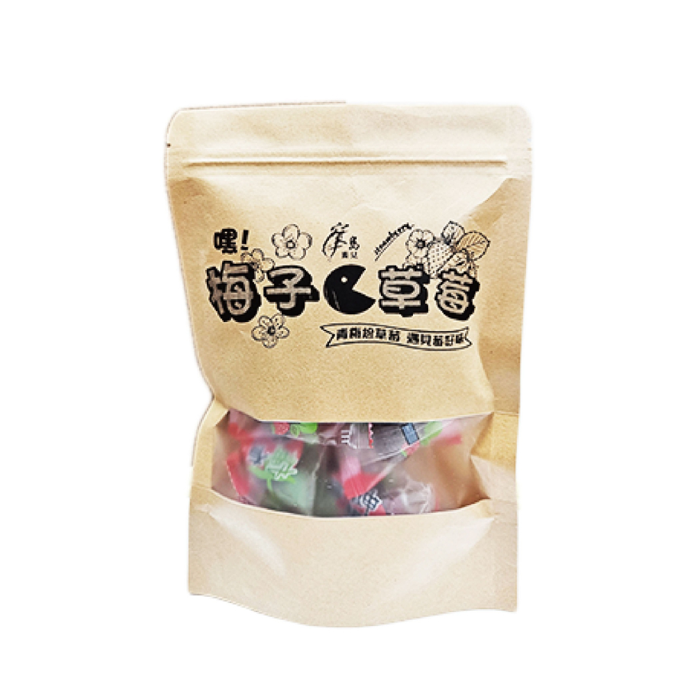 【寶島蜜見】梅子咬草莓 80公克(全素)●古早味●梅肉●草莓●蜜餞-細節圖2