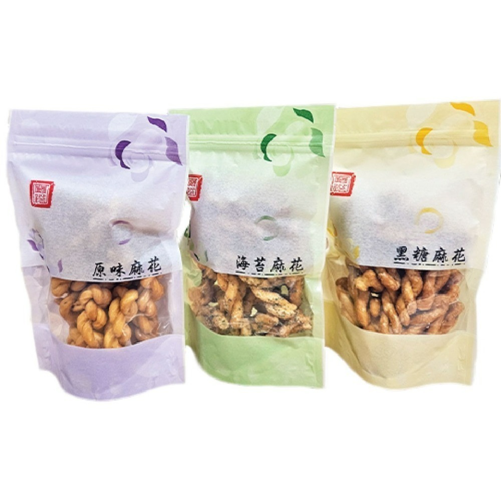 【寶島蜜見】酥脆麻花捲 120公克 三種口味 原味 海苔 黑糖 零食餅乾-細節圖2