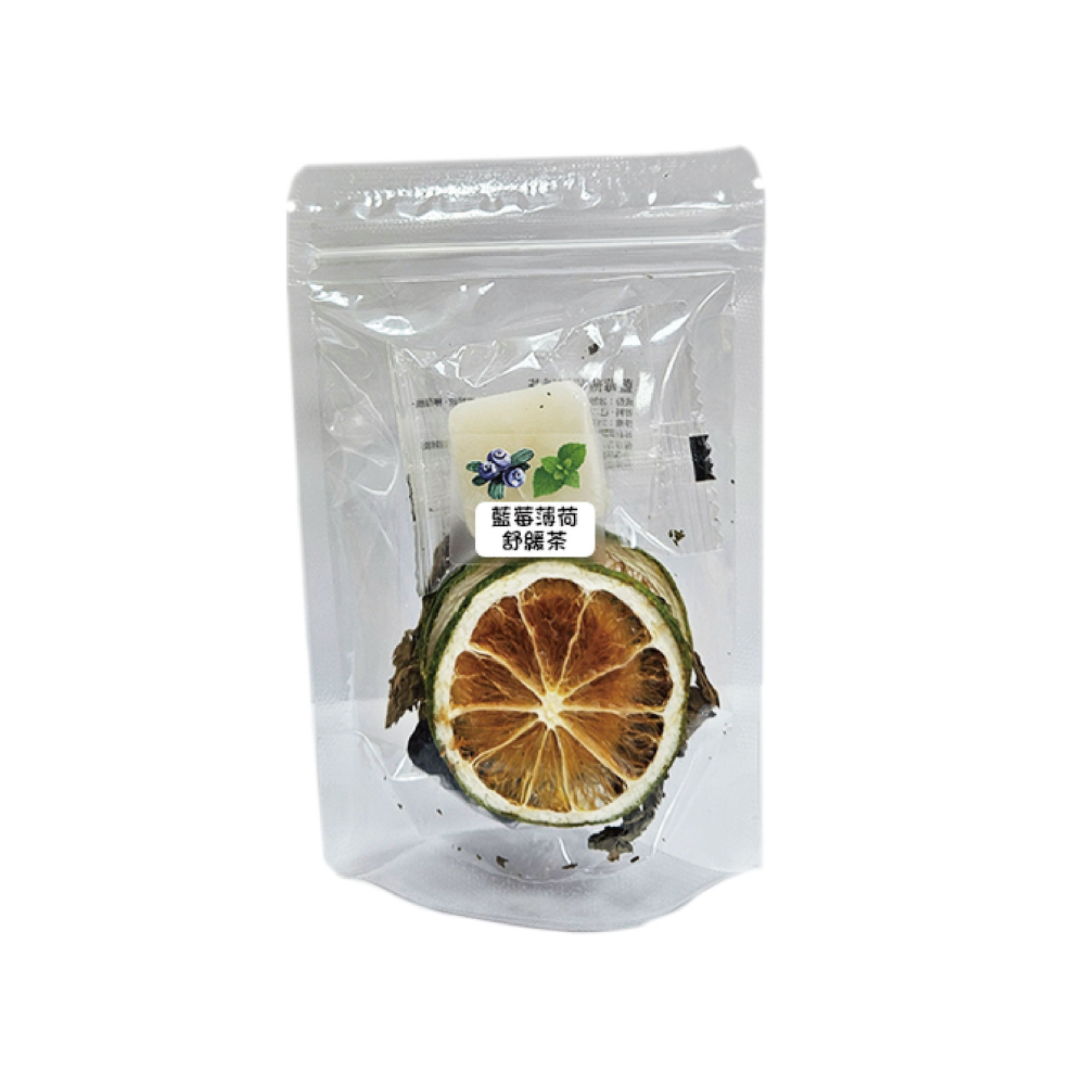 寶島蜜見 藍莓薄荷舒緩茶 28公克 果乾水 附糖磚 沖泡系列-細節圖2