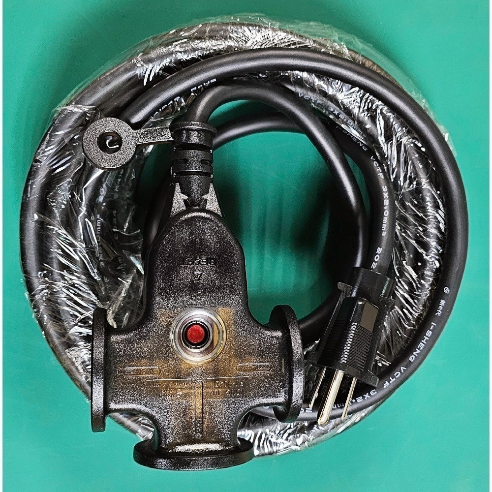 新e代 延長線 15A大電流 2孔 3孔接地 耐車壓 過載保護 雙層絕緣 防火塑料 台灣製造 認證合格 露營 動力線-規格圖10