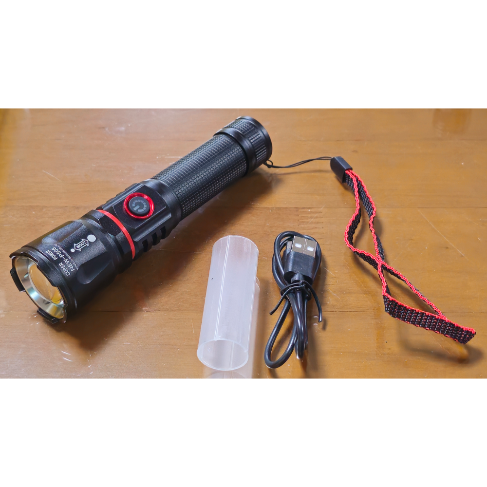 新e代 10瓦 1800流明 激光手電筒 多功能 可調焦距 磁吸 USB充電-規格圖2