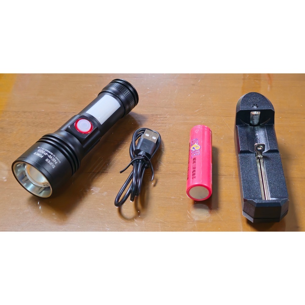 新e代 10瓦 1500流明 P50手電筒 多功能 可調焦距 磁吸 USB充電-規格圖2