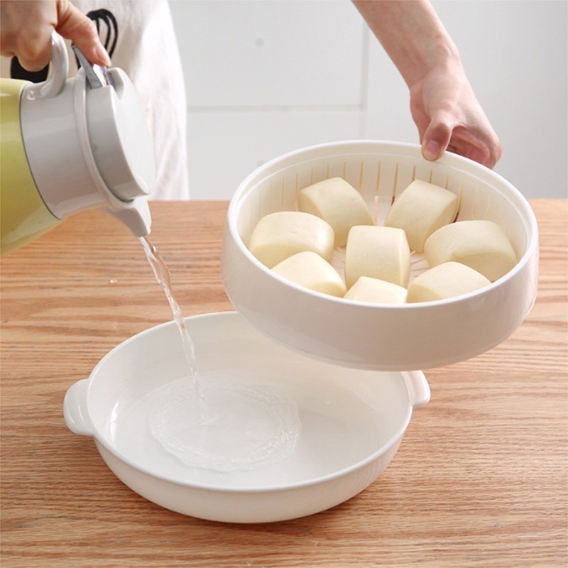 微波料理保鮮盒 微波爐蒸籠 蒸籠 蒸鍋 微波盒 廚房 料理用品 微波 鍋具 加熱 微波加熱 蒸餃 蒸粽子-細節圖3