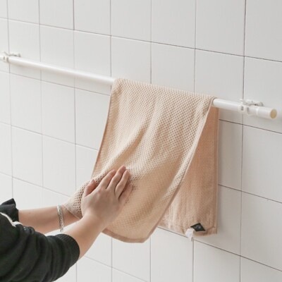 黏貼式窗簾桿掛夾 2入1組 窗簾 門簾 浴簾 桿子固定夾 掛架 掛勾-細節圖5