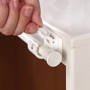 黏貼式窗簾桿掛夾 2入1組 窗簾 門簾 浴簾 桿子固定夾 掛架 掛勾-細節圖6