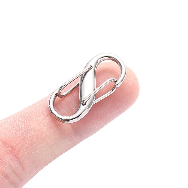 多功能扣 包包鍊條調節扣 S型彈簧扣 8字扣 調節扣 登山扣 包包調節扣 拉鍊 防盜扣 鍊子 背袋調節 S扣 合金扣-細節圖2