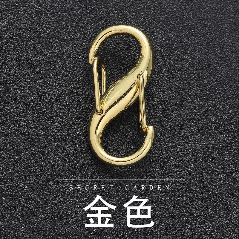 多功能扣 包包鍊條調節扣 S型彈簧扣 8字扣 調節扣 登山扣 包包調節扣 拉鍊 防盜扣 鍊子 背袋調節 S扣 合金扣-細節圖6