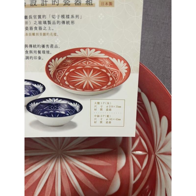 全新 需等待 NOEVIR 切子風格設計的瓷器組 日本製造 大盤*1 中缽*2 瓷器組 盤子 缽-細節圖4