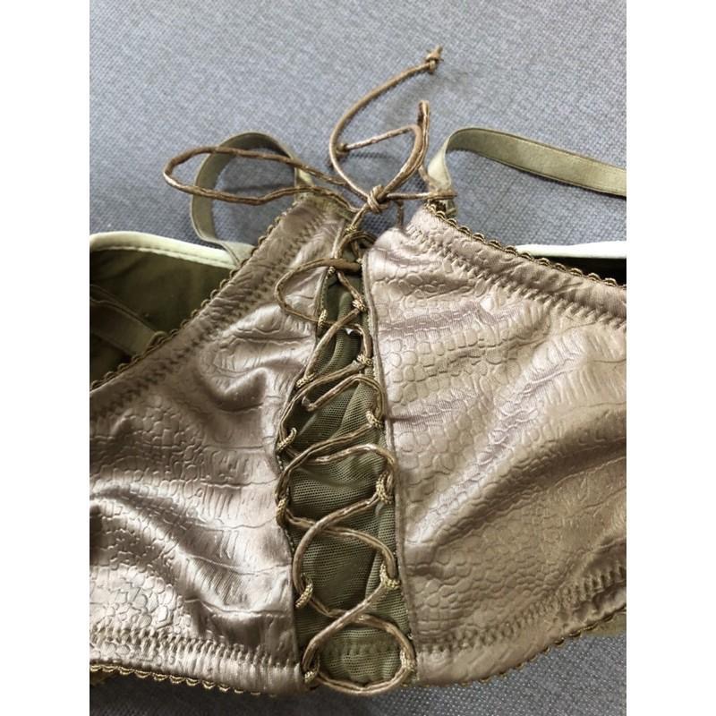 全新 一件 曼黛瑪璉 內衣褲👙 套組 咖啡色 四排扣 內衣 內褲 尺寸M 70B-細節圖7