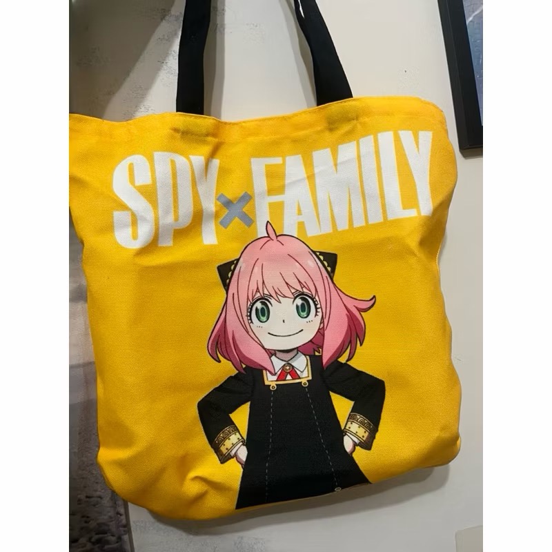 需等待❤️ 間諜家家酒 安妮亞提袋 驅塵氏 X SPY FAMILY 安妮亞提袋 購物袋 帆布袋 手提袋 側背袋 買菜袋-細節圖3