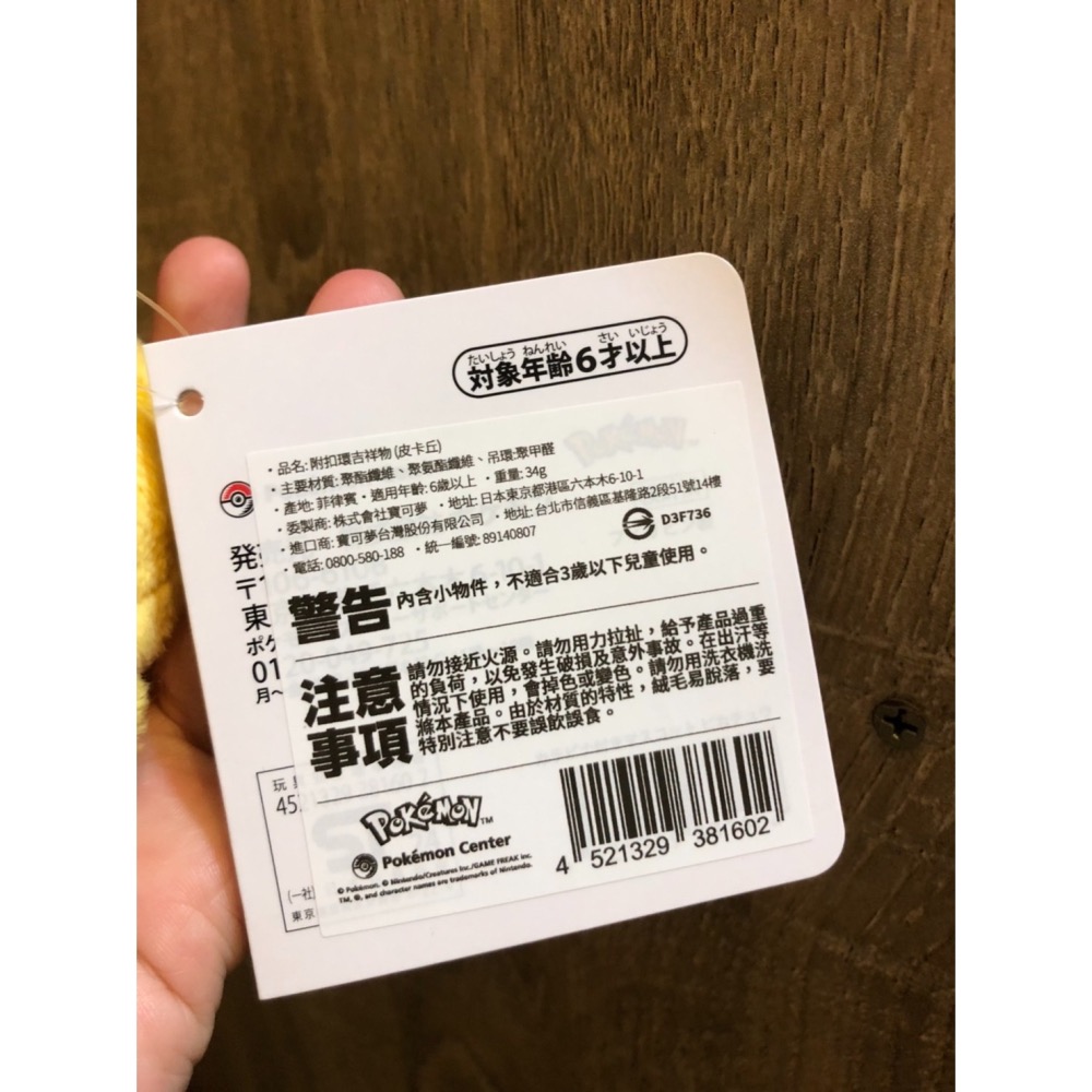 現貨 寶可夢中心Pokémon Center限定 伊布 水伊布 皮卡丘 附扣環吉祥物 掛飾 玩偶掛環 扣環掛繩 皮卡-細節圖4