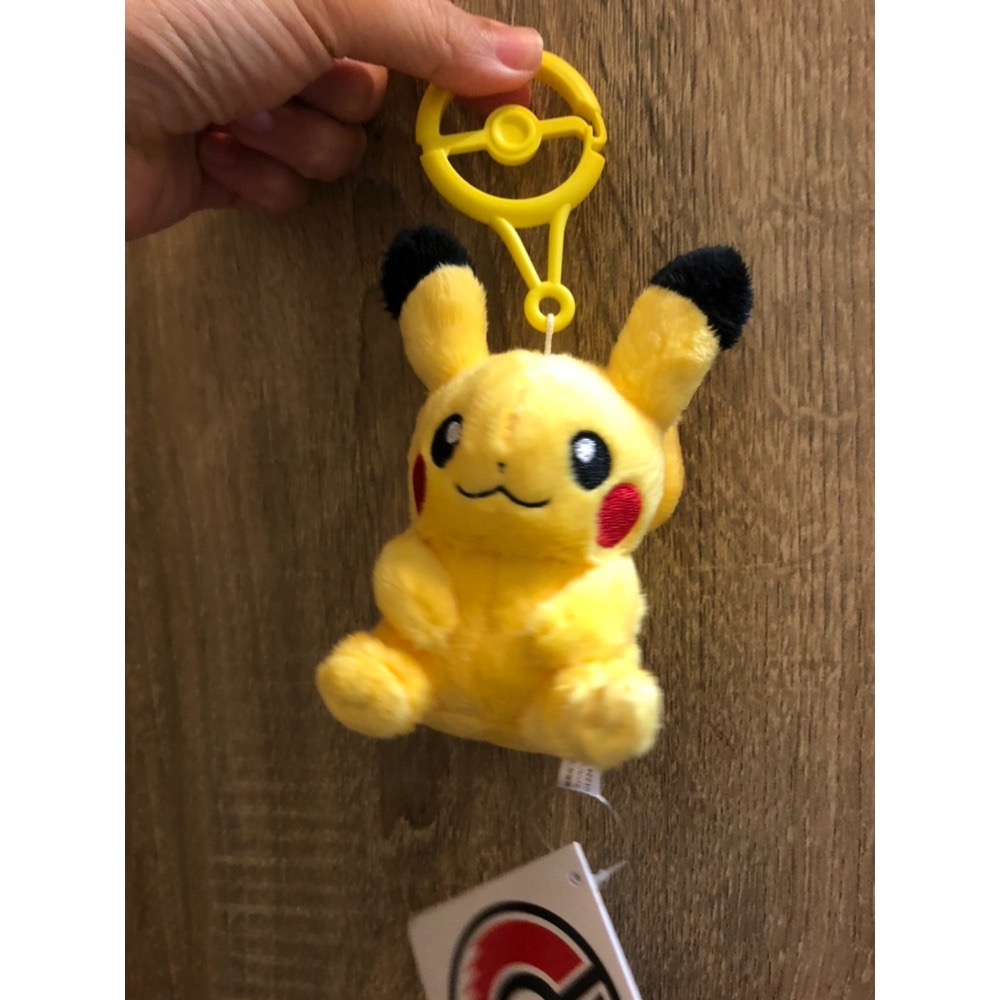 現貨 寶可夢中心Pokémon Center限定 伊布 水伊布 皮卡丘 附扣環吉祥物 掛飾 玩偶掛環 扣環掛繩 皮卡-規格圖9