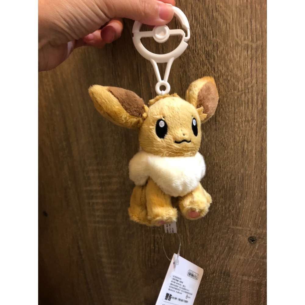 現貨 寶可夢中心Pokémon Center限定 伊布 水伊布 皮卡丘 附扣環吉祥物 掛飾 玩偶掛環 扣環掛繩 皮卡-規格圖9