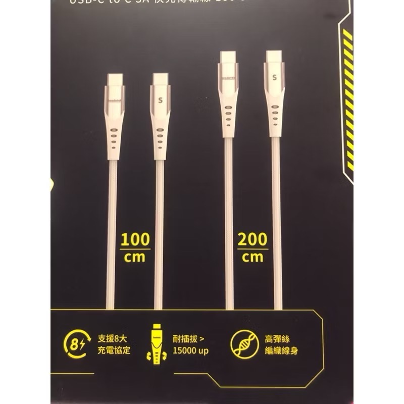 轉售 好市多購入 Soodatek Type-C 快充線 65W充電頭 手機充電線 傳輸線 USBc to c 快充頭-細節圖2