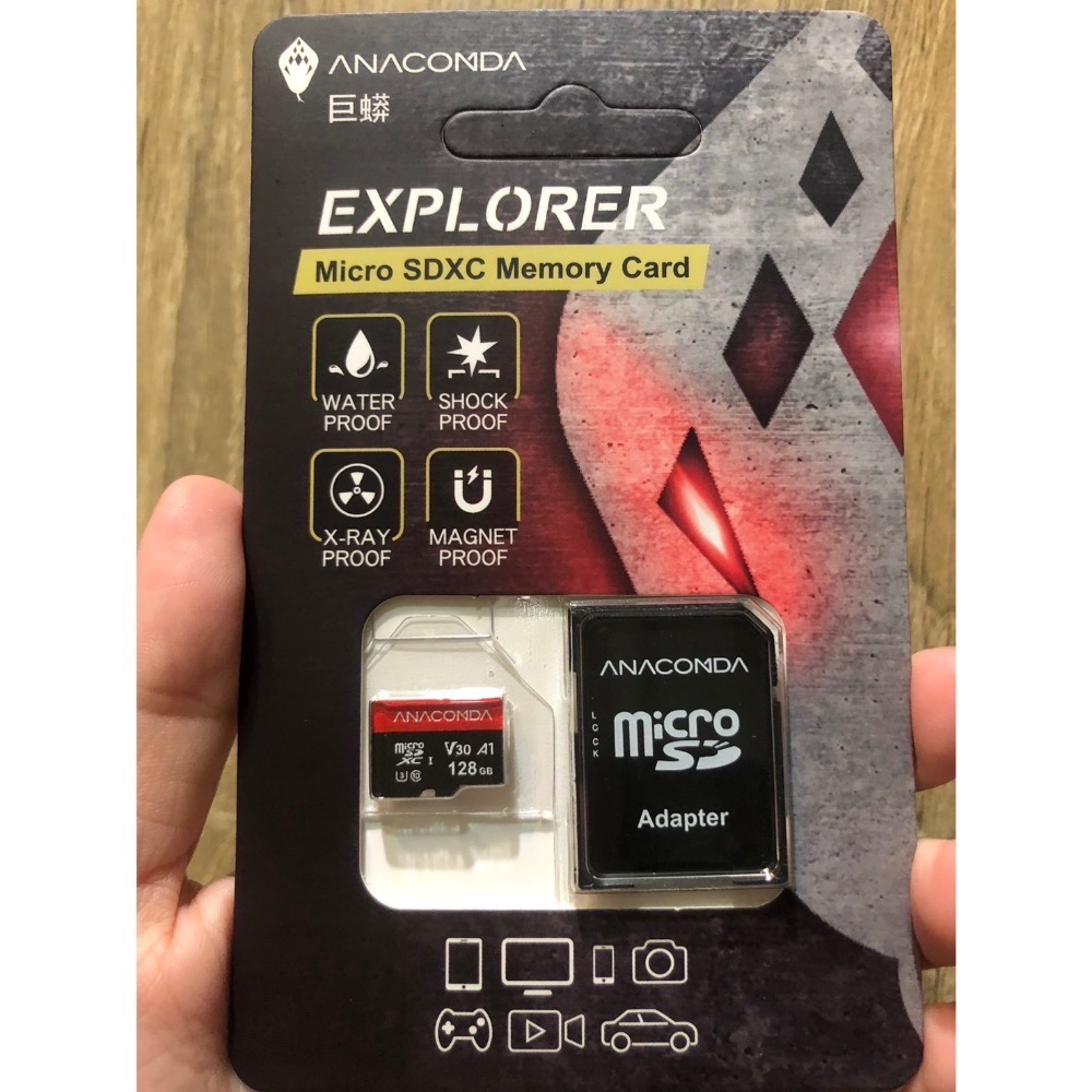 台灣製造🇹🇼 全新公司貨 ANACOMDA巨蟒 MicroSDXC 128G UHS-I U3 V30 A1記憶卡-細節圖3