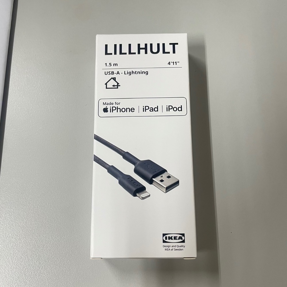 盒小損 IKEA 充電線 LILLHULT IKEA LILLHULT USB-C/ USB-A toLightning-細節圖2
