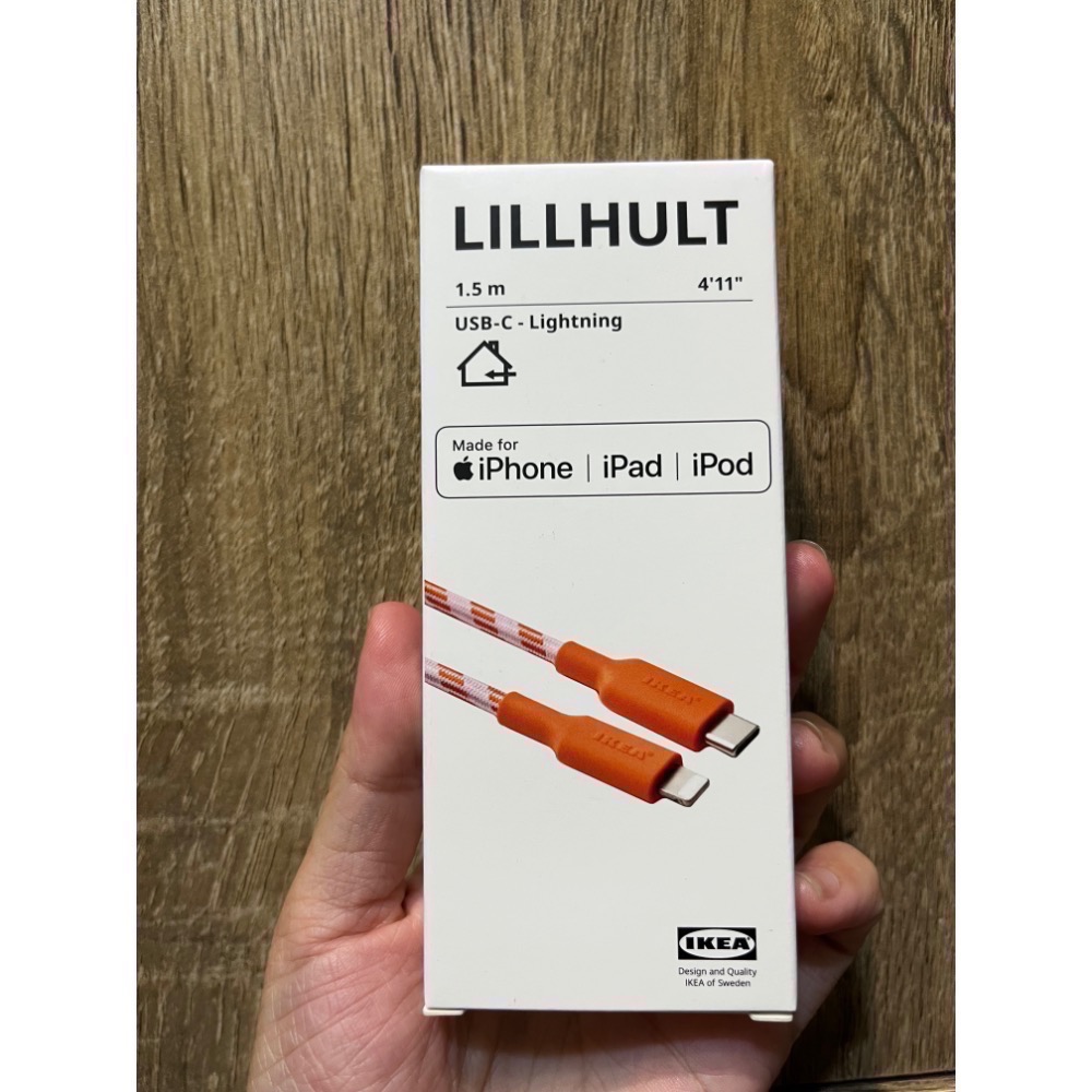 盒小損 IKEA 充電線 LILLHULT IKEA LILLHULT USB-C/ USB-A toLightning-細節圖5