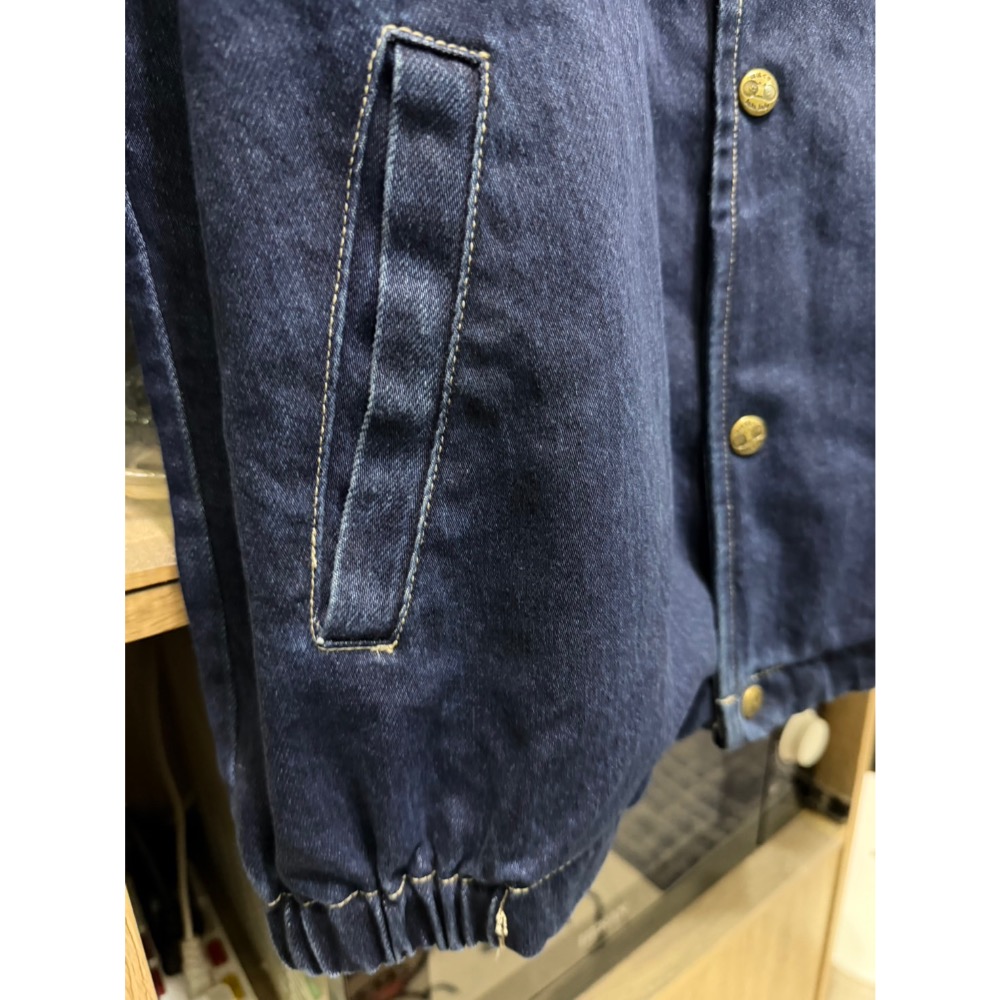 全新現貨 尺寸S 宓愛將 x Hahababy2025路跑聯名限定外套 牛仔外套 Hahababy 藍色牛仔 棉質外套-細節圖5